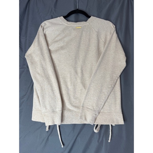 Michael Kors Womens Oatmeal Heather Lace Up Side Grommet Sweatshirt Small Beige - Picture 7 of 16